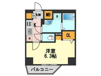 SPコート亀有(1K/1階)の間取り写真