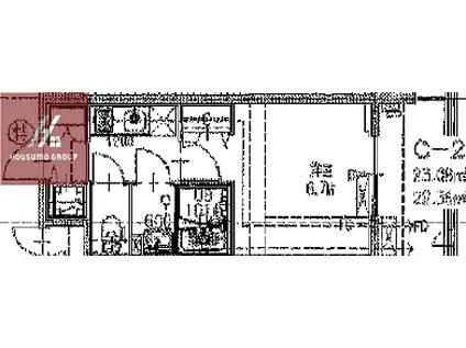 ワールドアイ大阪イースト CITY(1K/11階)の間取り写真