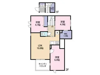 T.A.I山王(3LDK/1階)の間取り写真