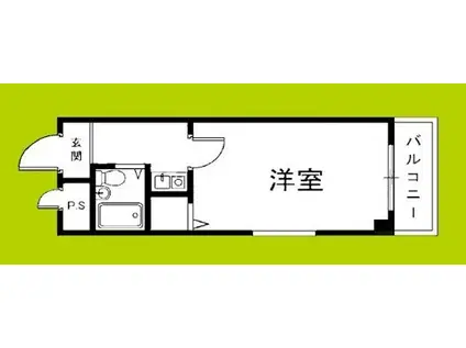プラザコウエイI(1K/2階)の間取り写真