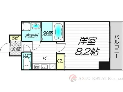 ASTIA西中島II(1K/4階)の間取り写真