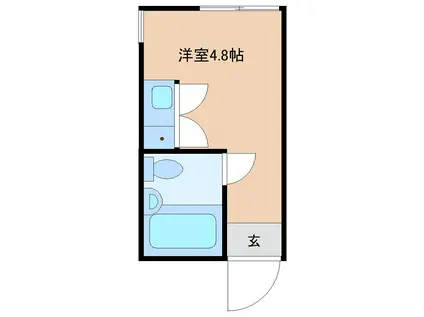リュウホームズ(ワンルーム/1階)の間取り写真