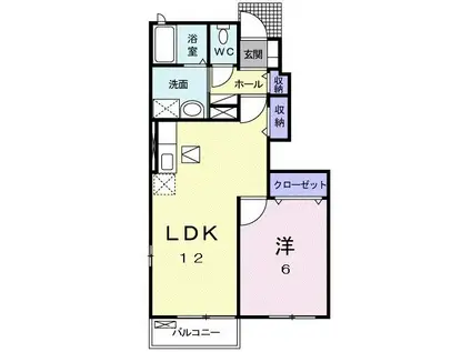 フォンモンターニュIIC(1LDK/1階)の間取り写真