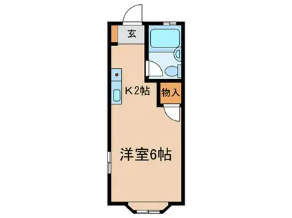 サニーコート祖師谷(1K/2階)の間取り写真