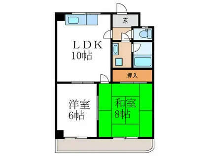 第三京洛(2LDK/2階)の間取り写真