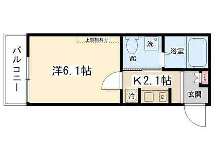 MOCA HOUSE(1K/2階)の間取り写真