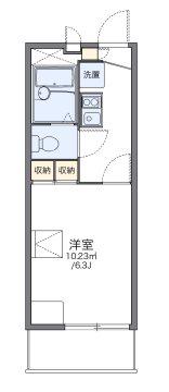 レオパレスさくら野(1K/1階)の間取り写真