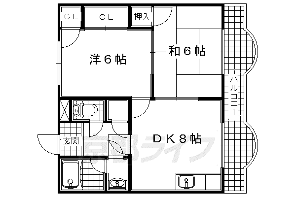 リーベンハイム(1LDK/1階)の間取り写真