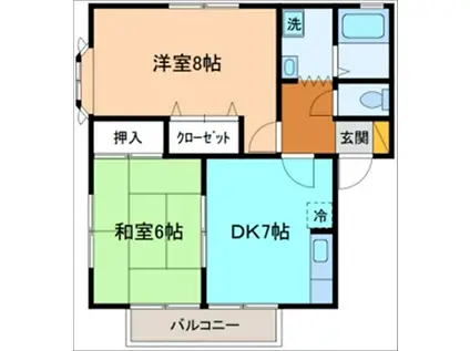 グレイスY・F(2LDK/1階)の間取り写真