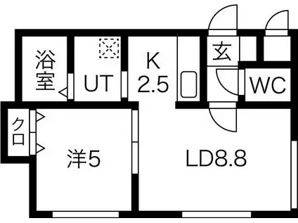 MTガーデンノース IV(1LDK/5階)の間取り写真