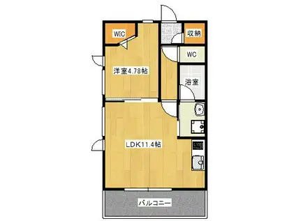 ALTURA(1LDK/6階)の間取り写真