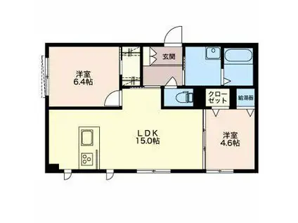 GRAN LE RIRE(2LDK/1階)の間取り写真