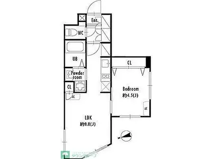 GRANPASEO大塚(1LDK/3階)の間取り写真