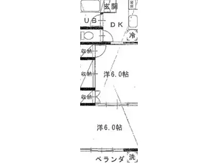 ハイツ小林 中央(2DK/1階)の間取り写真