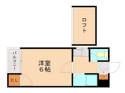 アートヒルズ多々良(1K/1階)の間取り写真