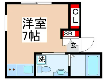 日比谷線 三ノ輪駅 敷礼無 BT別 室内洗濯機有 無  3階(ワンルーム/3階)の間取り写真