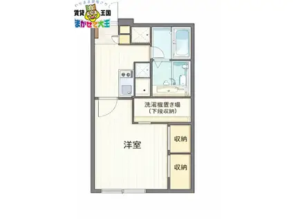 レオパレスリバーサイド扇町(1K/2階)の間取り写真