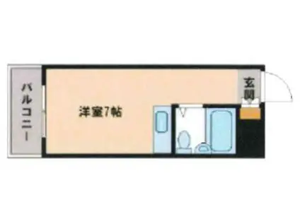 REV35(ワンルーム/9階)の間取り写真