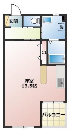 ＪＲ東海道本線 御厨駅(静岡) 徒歩22分 3階建 築23年(ワンルーム/2階)の間取り写真