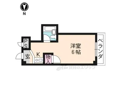 ANCIENTCITY上七軒(1K/7階)の間取り写真