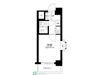 APARTMENT祐天寺(1K/4階)の間取り写真
