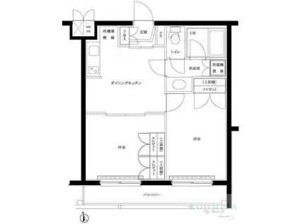 ルーブル早稲田弐番館(2LDK/5階)の間取り写真