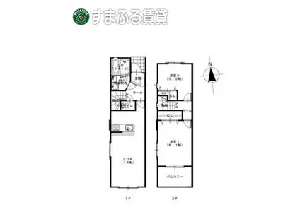 アーモ アレッツォ(2LDK/1階)の間取り写真