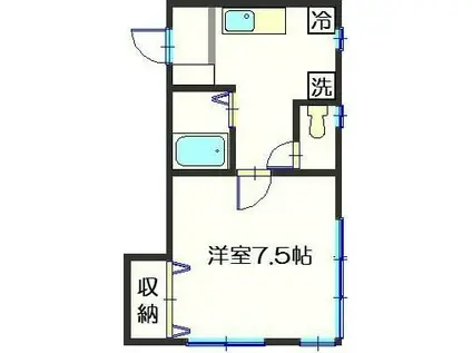 STマンション(1K/3階)の間取り写真