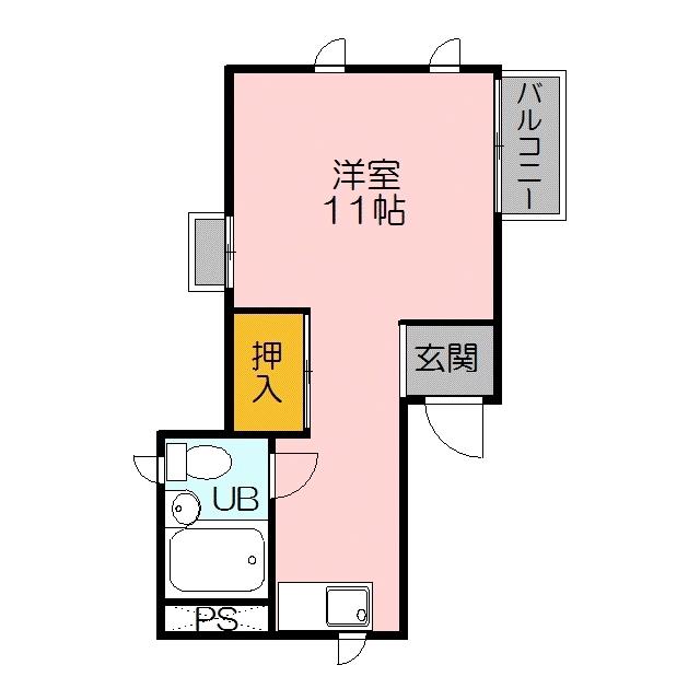 メゾンドサフラン(ワンルーム/3階)の間取り写真
