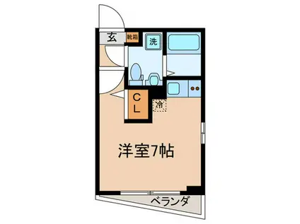 フォルターナ木月(ワンルーム/5階)の間取り写真