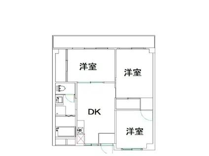 丸山台ハイツ(3DK/4階)の間取り写真