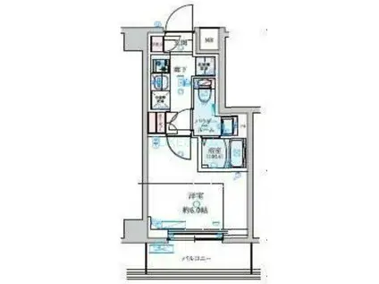 GENOVIA原木中山IISKYGARDEN(1K/6階)の間取り写真