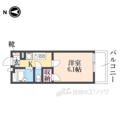レオパレスアーク(1K/1階)の間取り写真