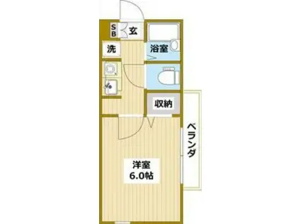 VILLA510 NO.6(1K/2階)の間取り写真