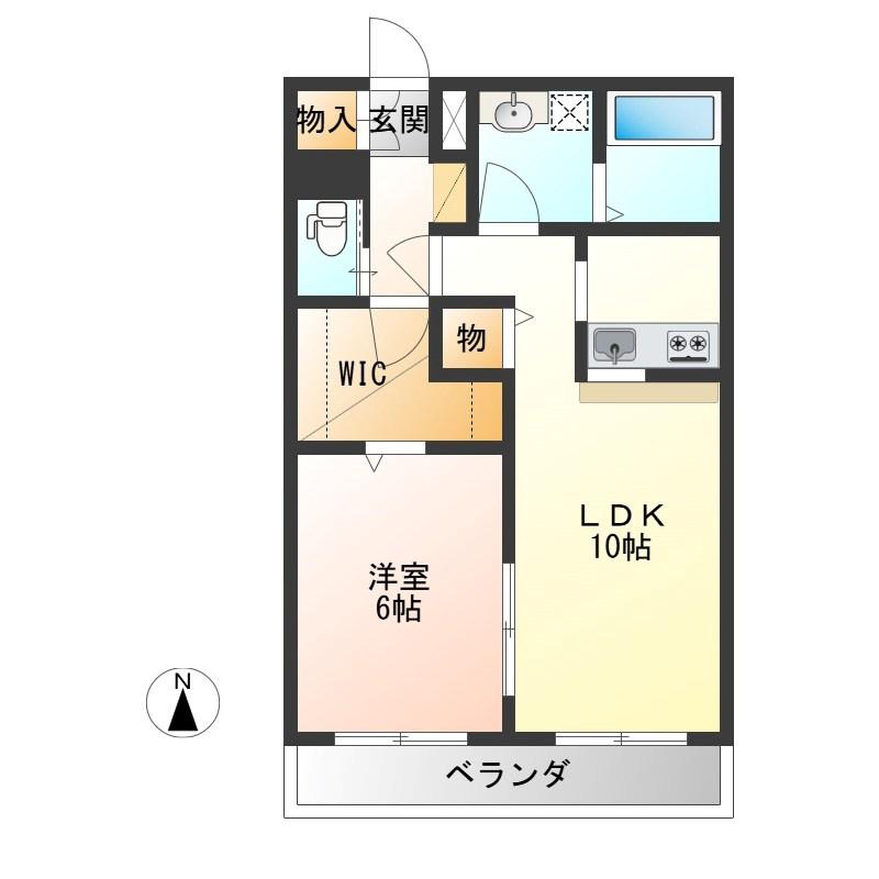 パールキューブ(1LDK/3階)の間取り写真