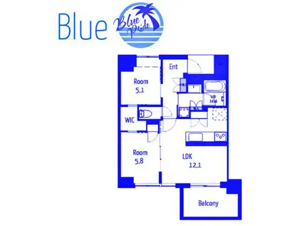 セントラルガ一デン(2LDK/4階)の間取り写真