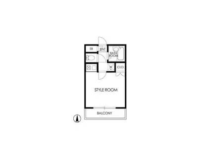 デュール・マキ(ワンルーム/3階)の間取り写真