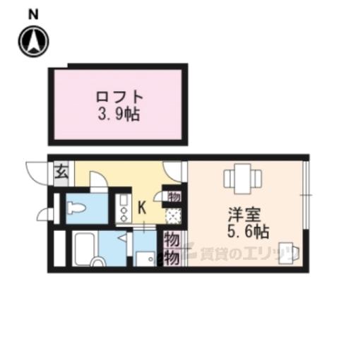 レオパレスブルーレイク唐崎(1K/1階)の間取り写真