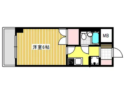 ヴェルデール駒沢(1K/11階)の間取り写真