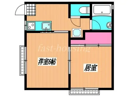 センチュリーハイツA棟(2K/2階)の間取り写真