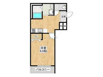 フジパレス出来島II番館(1K/3階)の間取り写真