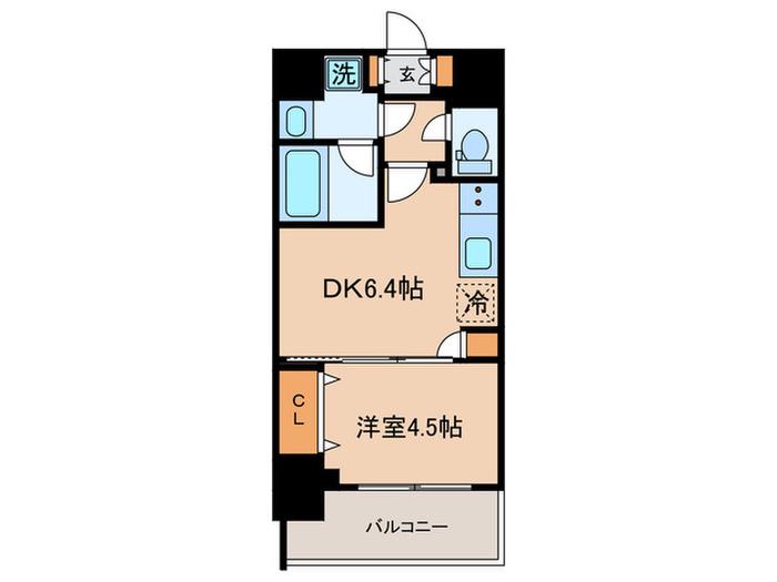 S-RESIDENCE新宿早稲田AVELIS(1DK/8階)の間取り写真