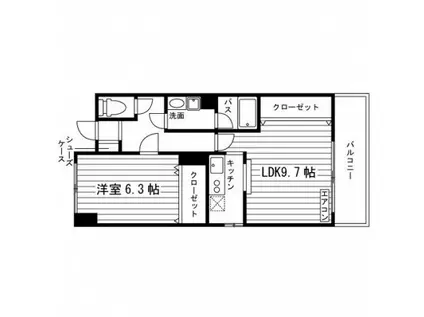 医生ヶ丘モンツァ(1LDK/5階)の間取り写真