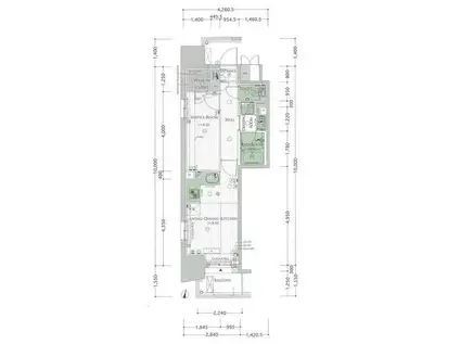 エステムプラザ名古屋丸の内(1LDK/12階)の間取り写真