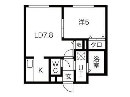 ナトゥーラ(1LDK/4階)の間取り写真