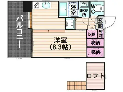 ソフィア高宮B(ワンルーム/3階)の間取り写真