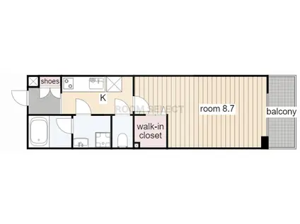 アベニール城山(1K/3階)の間取り写真