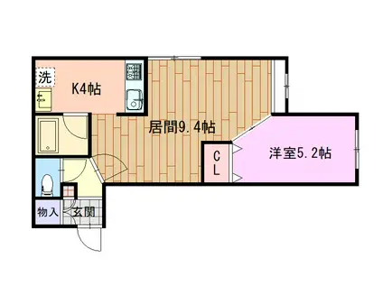 メゾンドヴォーグ(1LDK/1階)の間取り写真