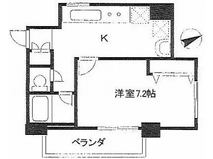 アニーモ湘南(1K/2階)の間取り写真