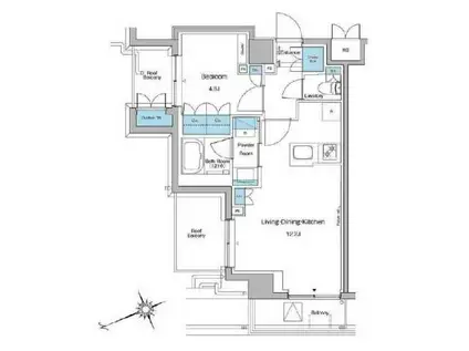 ルフォンプログレ中野坂上(1LDK/4階)の間取り写真